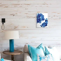 Stupell Industries Blue Ink Blot Abstraction Over White Wall Plaque