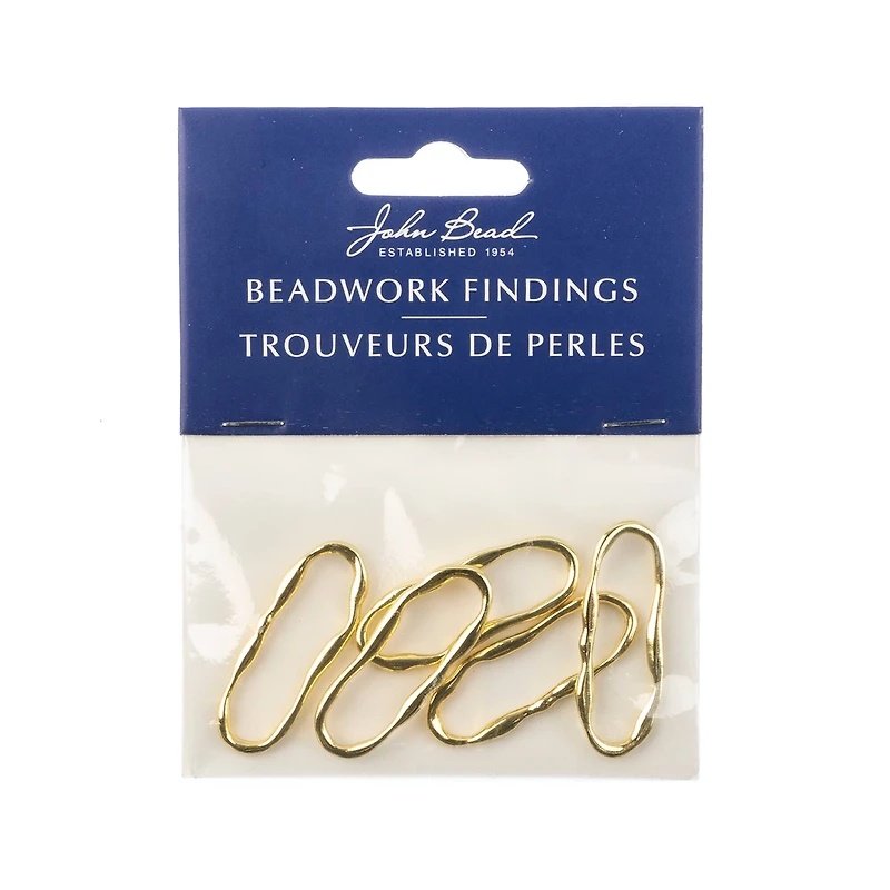 John Bead Beadwork Findings Gold Organic Oval Pendant, 5ct.