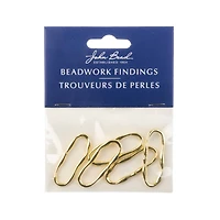 John Bead Beadwork Findings Gold Organic Oval Pendant, 5ct.