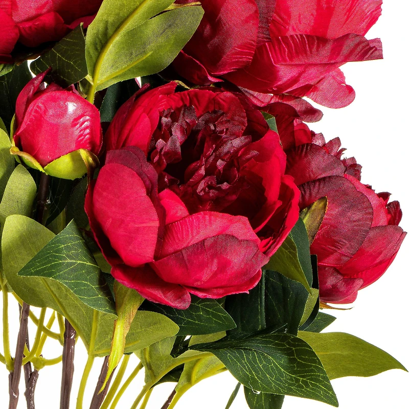 Artificial Red Peony Bush