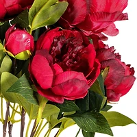 Artificial Red Peony Bush