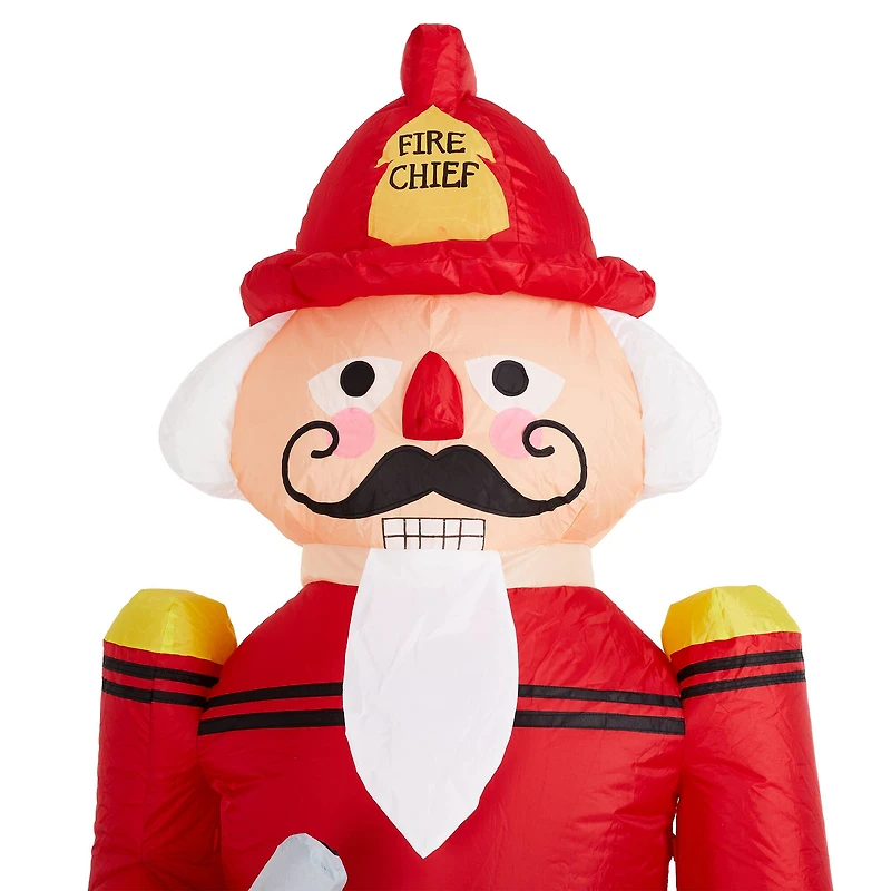 Glitzhome® 7ft. Inflatable Fire Fighter & Puppy Dog With Lights