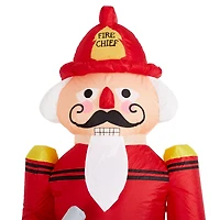 Glitzhome® 7ft. Inflatable Fire Fighter & Puppy Dog With Lights