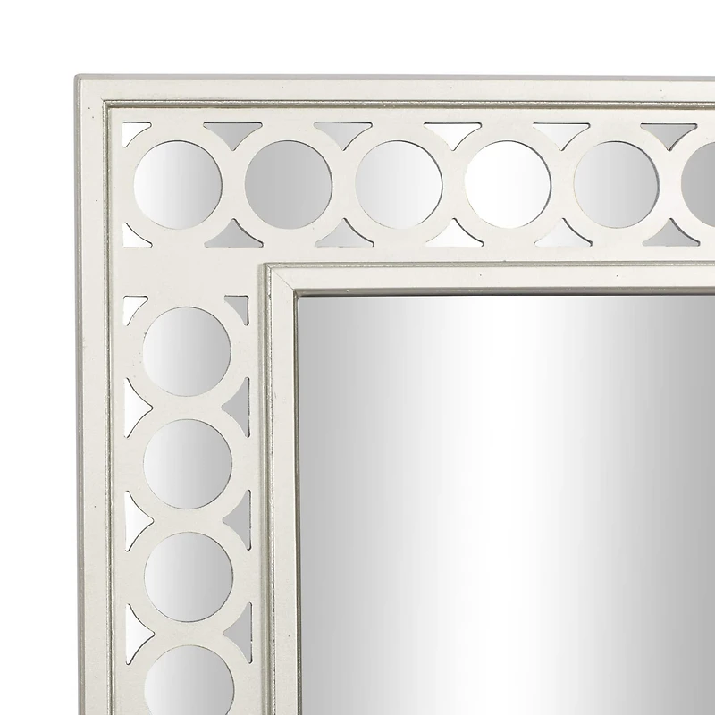 Set of 2 Grey Wood Glam Console Table, 31" x 31"