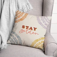 Stay Golden Throw Pillow
