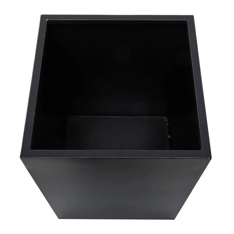 Black Modern Planter, Set of 2" 18", 14"