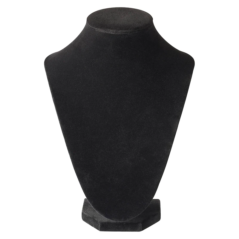 9" Black Velvet 3D Necklace Stand by Bead Landing™