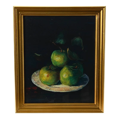 Hello Honey® Vintage Reproduction Apple Still Life Print with Gold Wood Frame