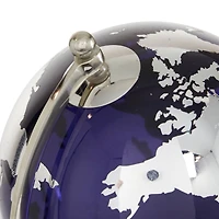 13" Blue Ceramic Coastal Globe