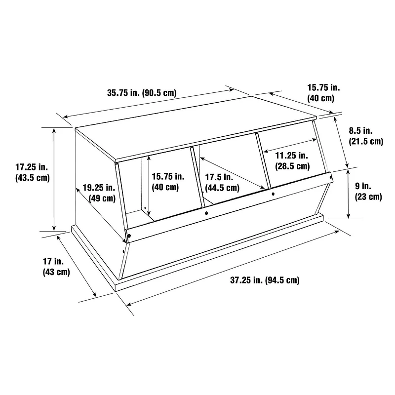 Badger Basket Bin Stackable Storage Cubby