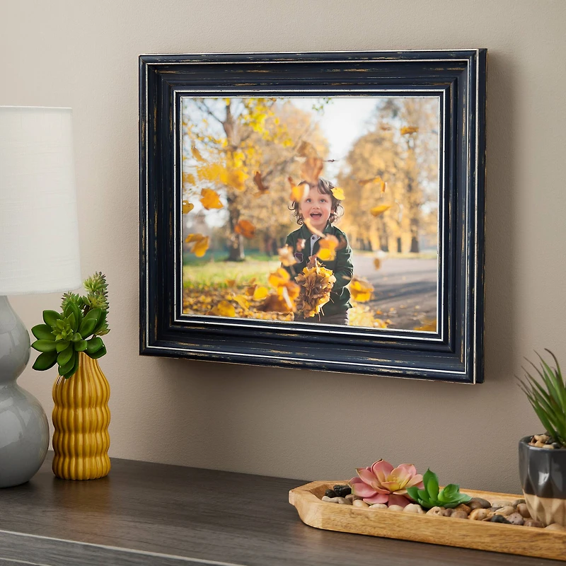 Home 11" x 14" Distressed Blue Frame by Studio Décor®