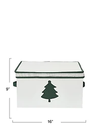 Household Essentials Holiday Green Tree Storage Box
