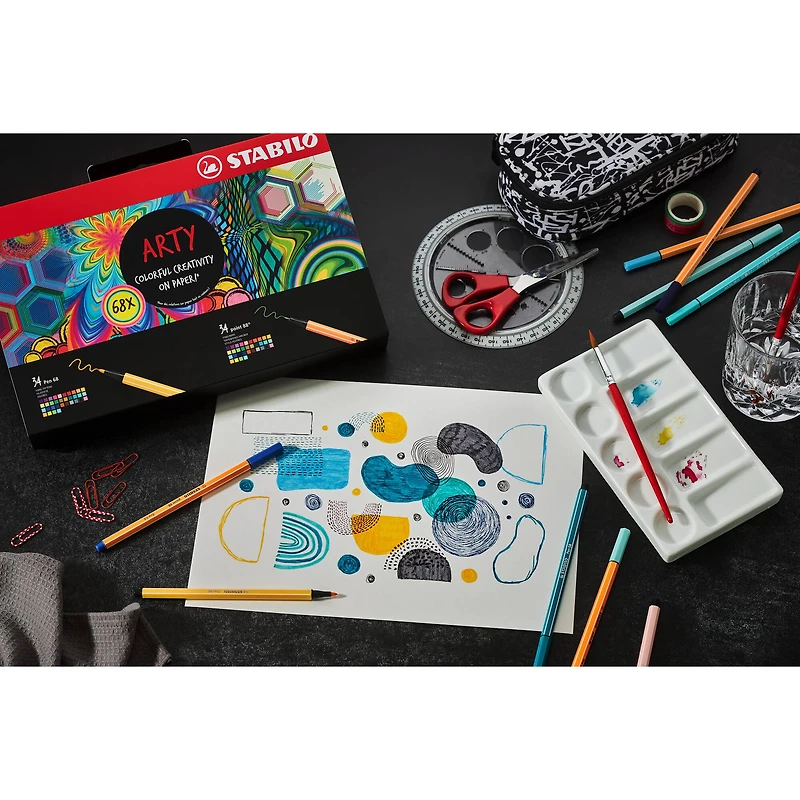 STABILO® 68-Piece ARTY 34 point 88 & 34 Pen 68 Hero Set