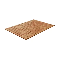 Hastings Home Bamboo Non-Slip Bath and Shower Mat, 24" x 16"