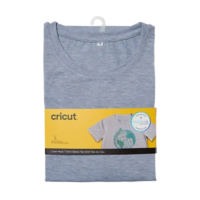 Cricut® Gray Unisex Crew Neck T-Shirt Blank