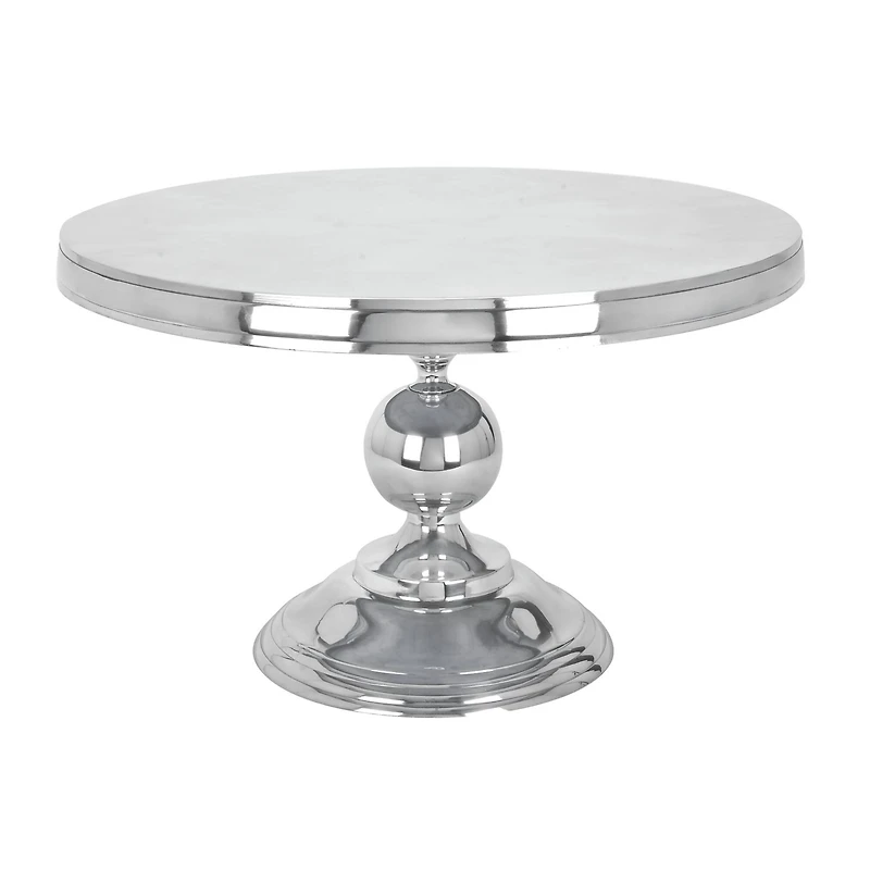30" Silver Aluminum Traditional Coffee Table