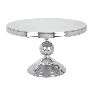 30" Silver Aluminum Traditional Coffee Table