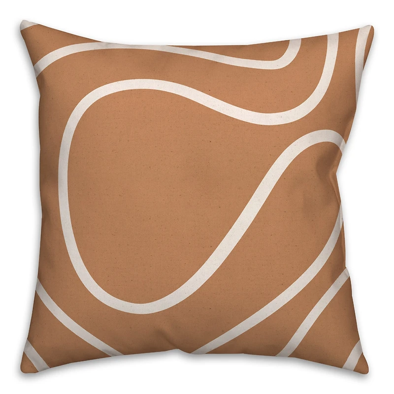 Terracotta Swirls 18" x 18" Throw Pillow