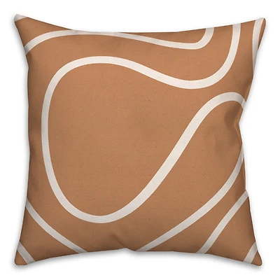 Terracotta Swirls 18" x 18" Throw Pillow