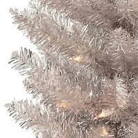 6ft. Pre-Lit Rose Gold Pine Artificial Christmas Tree, Clear Incandescent Lights