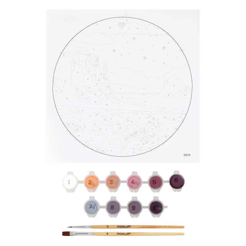 Desert Night Paint-by-Number Plywood Surface Kit by Artist's Loft®