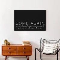 Come Again 30" x 20" Canvas Wall Art