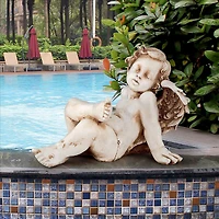 Design Toscano 11" Pause for Repose Garden Angel Statue