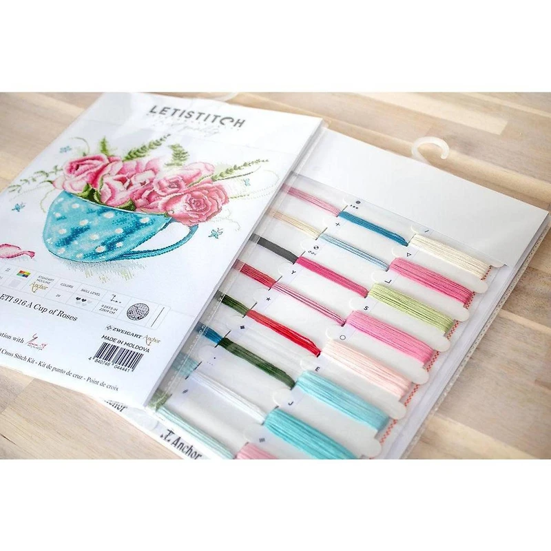 Letistitch A Cup Of Roses Counted Cross Stitch Kit