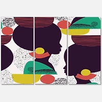 Designart - Ethnic Geometric Silhouette of African American III