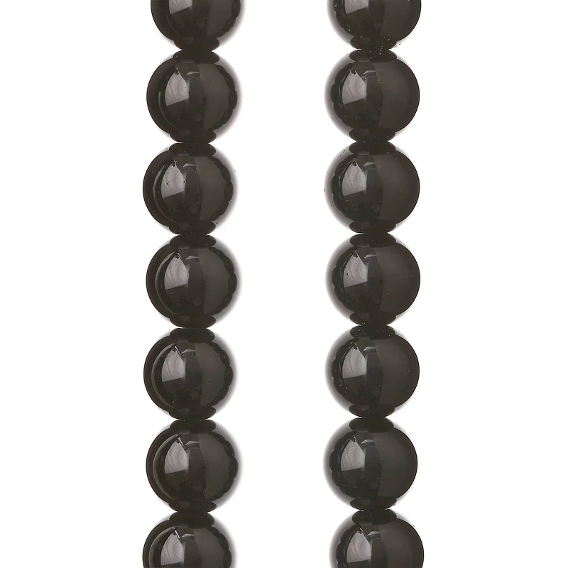 Black Jasper Round Beads, 10mm by Bead Landing™