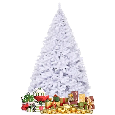 Costway 9ft. Unlit White Pine Artificial Christmas Tree