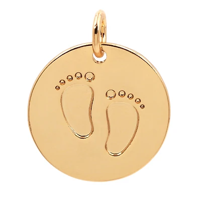 14K Gold Plated Footprints Charm by Bead Landing™