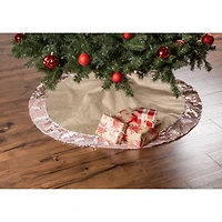 DII® Champagne Sequin Linen Holiday Tree Skirt