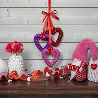 23" Glittery Hearts Trio Valentine's Day Ornament