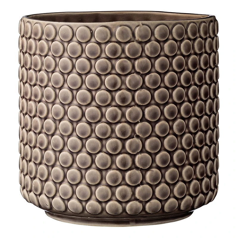 Hello Honey® Round Polka Dot Stoneware Flower Pot