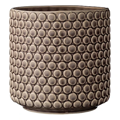 Hello Honey® Round Polka Dot Stoneware Flower Pot