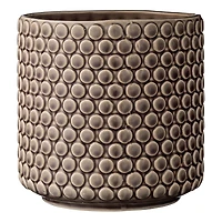 Hello Honey® Round Polka Dot Stoneware Flower Pot