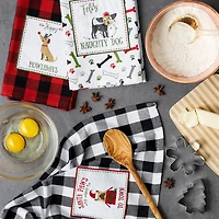 DII® Christmas Puppy Embellished Dishtowel Set