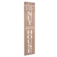 American Art Décor™ 47.25" Happy Place Nut House Double-Sided Hanging & Leaning Wall Sign