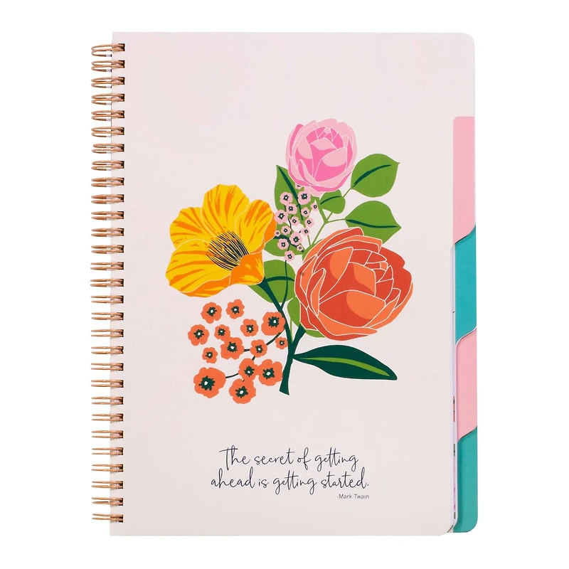Steel Mill & Co.® Garden Blooms Spiral Subject Notebook