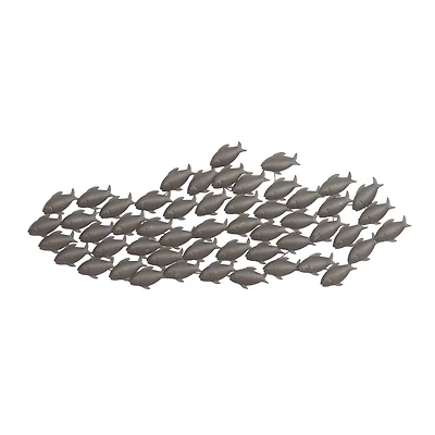 Dark Brown Metal Coastal Fish Wall Décor
