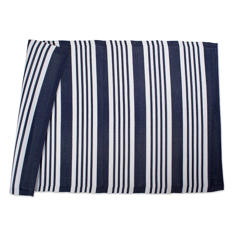 DII® Nautical Blue Multi Stripe Outdoor Rug, 4ft. x 6ft.