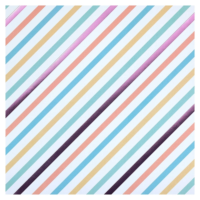 Pastel Stripe Cardstock Paper by Recollections™, 12" x 12"