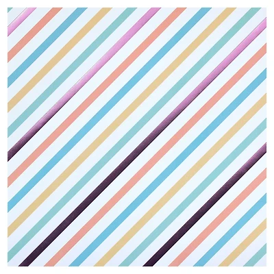 Pastel Stripe Cardstock Paper by Recollections™, 12" x 12"