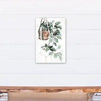Painted Hanging Plant 12" x 18" Canvas Wall Art