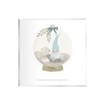 Stupell Industries Gnome For The Holidays Seashells Wall Plaque Art