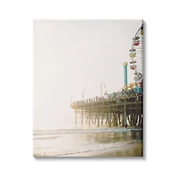 Stupell Industries Coastal Boardwalk Pier Carnival Ferris Wheel Photography Canvas Wall Art