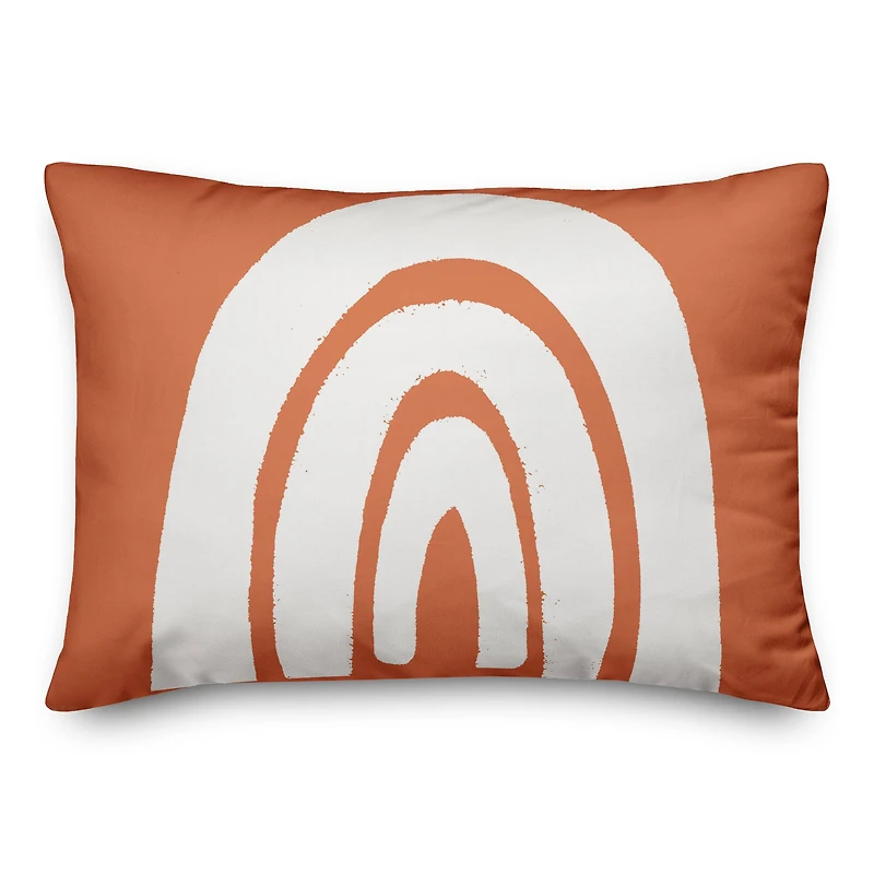 Bright Orange Arch Throw Pillow