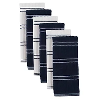 J&M Blue Ribbed Terry Dishtowels, 6ct.
