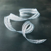 1" x 3yd. Light Blue Stripe Organza Ribbon by Celebrate It™